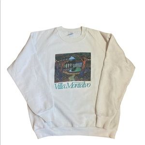 VTG 90s Villa Montalvo 1991 Performing Arts Sweatshirt Adult XL White Music.